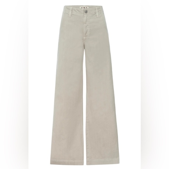 NEW AMO Edith Wide Leg Trouser Pumice Khaki Tan Size 26 US XS NWT - Picture 3 of 7